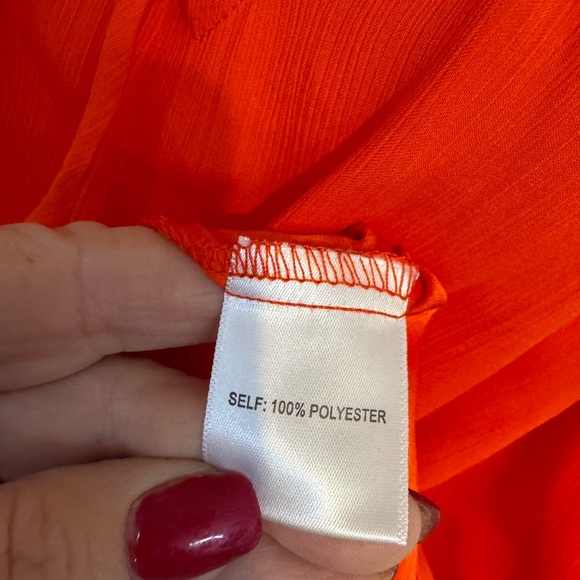 NWT  Rose & Olive Vibrant Orange Top  PLUS:  1X     #I - Picture 6 of 9